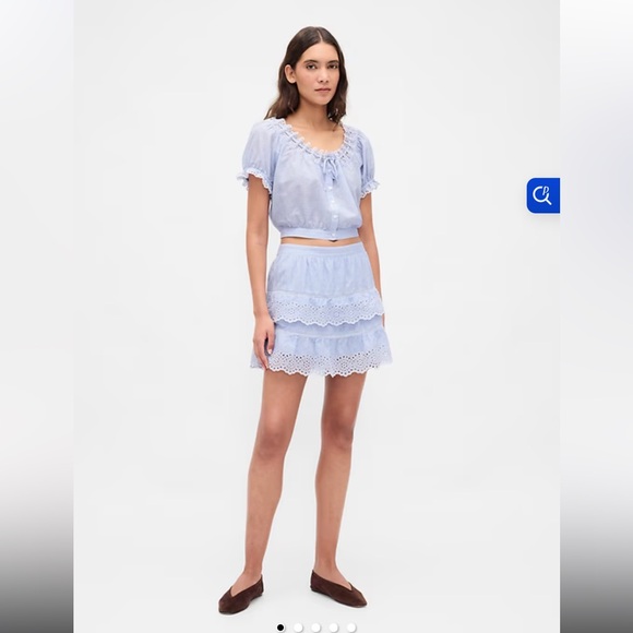 BNWT GAP size medium Black Eyelet mini skort - Picture 5 of 14